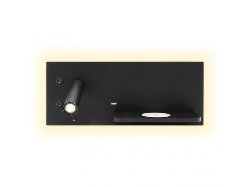  Applique murale fabrilamp velazquez noir led intégrée 2 w 130 lm 4000 k 14x35x14 cm 17136IZ09 - Conforama C