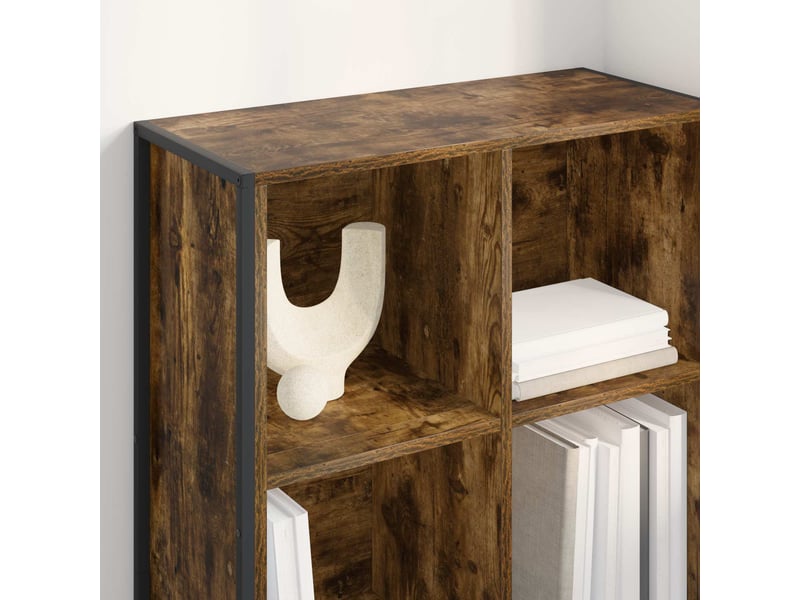 Bibliothèque, armoire à livres 99,5 x 30 x 108,5 cm bois d'ingénierie chêne fumé  - Conforama D