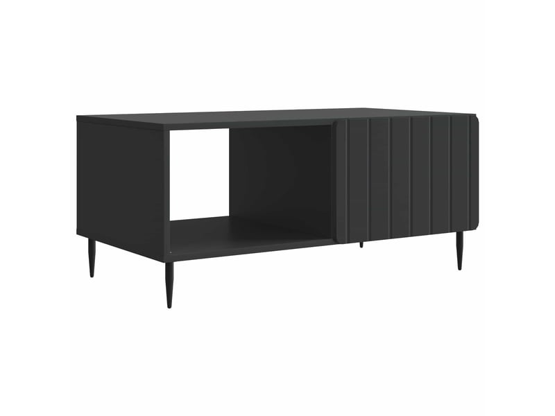  Table basse - table de salon - table à thé noir 90 x 50 x 40 cm bois d'ingénierie  - Conforama A
