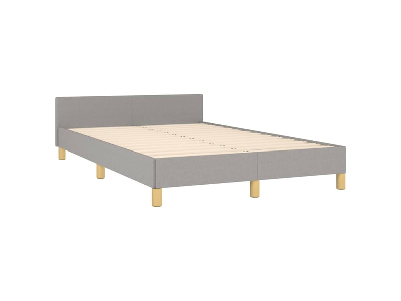  Lit double- lit adulte -  cadre de lit sans matelas gris clair 120x190 cm tissu  - Conforama D