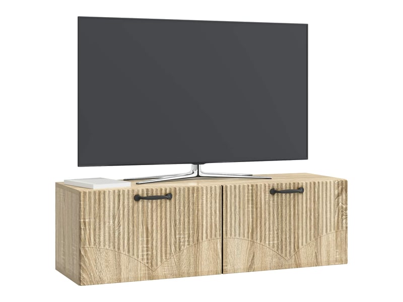 Meuble tv - banc tv - meuble de rangement mural chêne sonoma 98 x 31 x 30 cm bois d'ingénierie - Conforama C