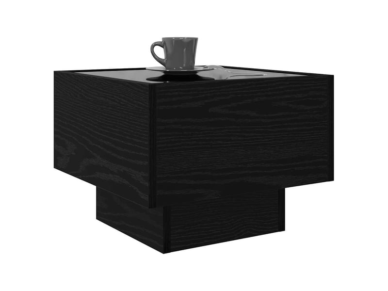 Table basse - table de salon - table à thé chêne noir 40 x 40 x 30 cm - Conforama C