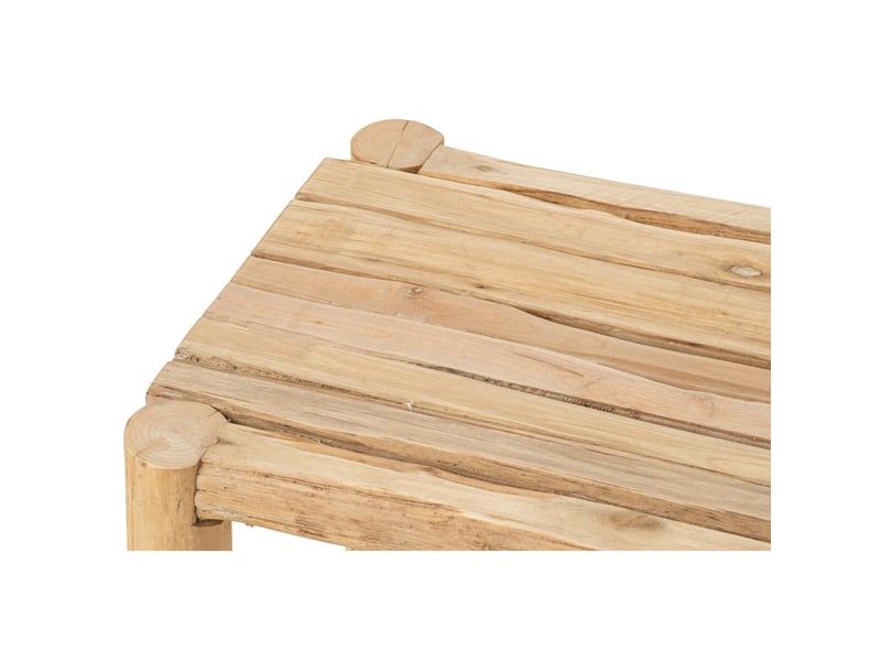  Lot de 2 tables d'appoint en bois chamonix 51cm naturel  - Conforama D