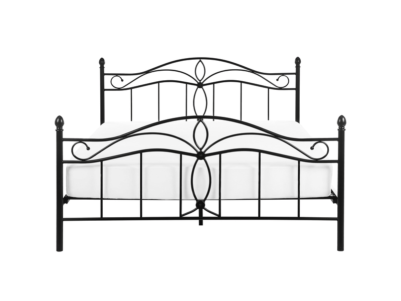 Lit avec sommier métal antlia 160 x 200 cm noir 59667 - Conforama E