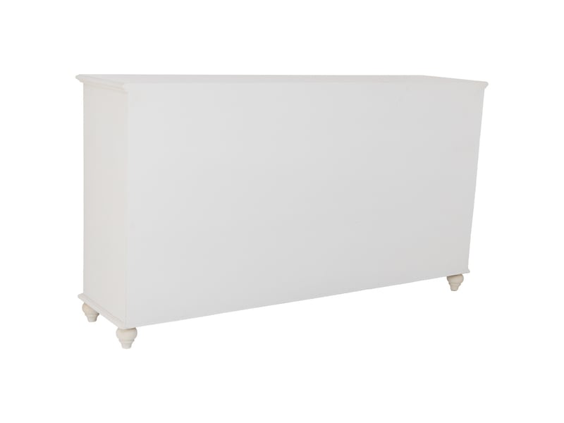  Buffet en bois blanc 160x38x88 cm h  - Conforama D