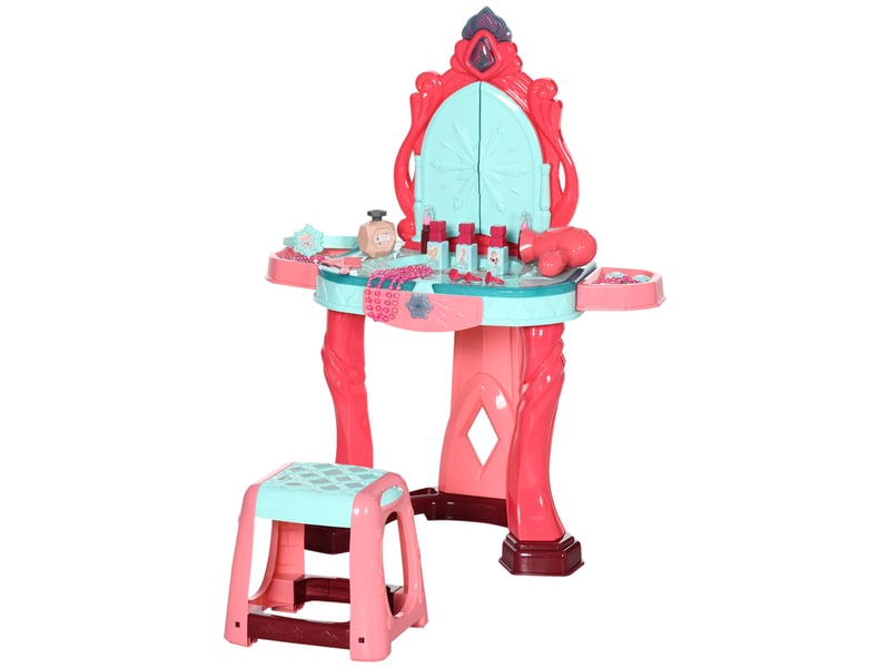  Coiffeuse enfant miroir triptyque avec tabouret effets sons lumières  - Conforama E