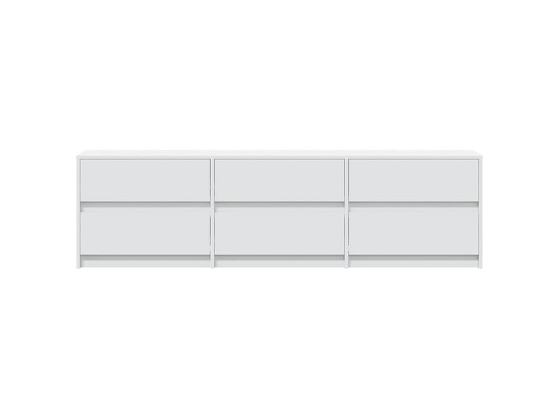 Meuble tv - banc tv - meuble de rangement avec led blanc 180x34x50 cm bois d'ingénierie - Conforama E