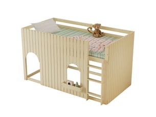 Lit mezzanine 90x200 cm <strong>OKMYHOME</strong>  <strong></strong> coloris naturel
