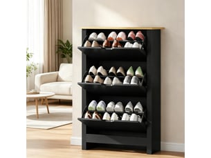 Meuble à chaussures 18 paire(s)  <strong></strong>  <strong></strong> coloris noir