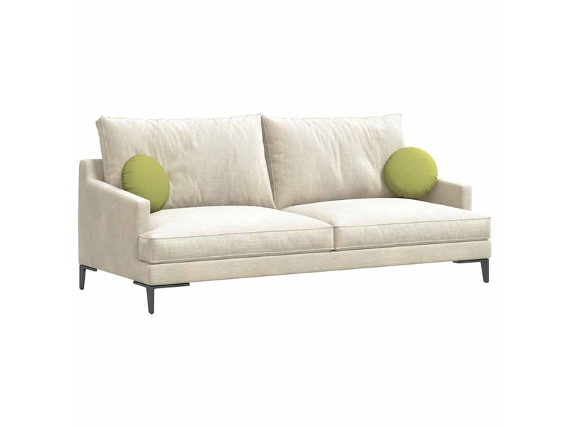  Lot de 2 coussins de siège, coussins décoratifs tissu vert clair ø30 x 13 cm cf59868  - Conforama C
