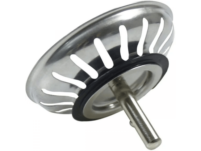 Panier pour bonde d'évier de cuisine 80 mm - crépine universelle acier inoxydable, bouchon panier pop-up, - lavable lave-vaisselle - Conforama E