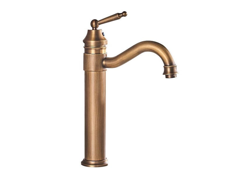  Robinet de lavabo en laiton, robinet pivotant monotrou pour salle de bain eau chaude et froide, haut  - Conforama A