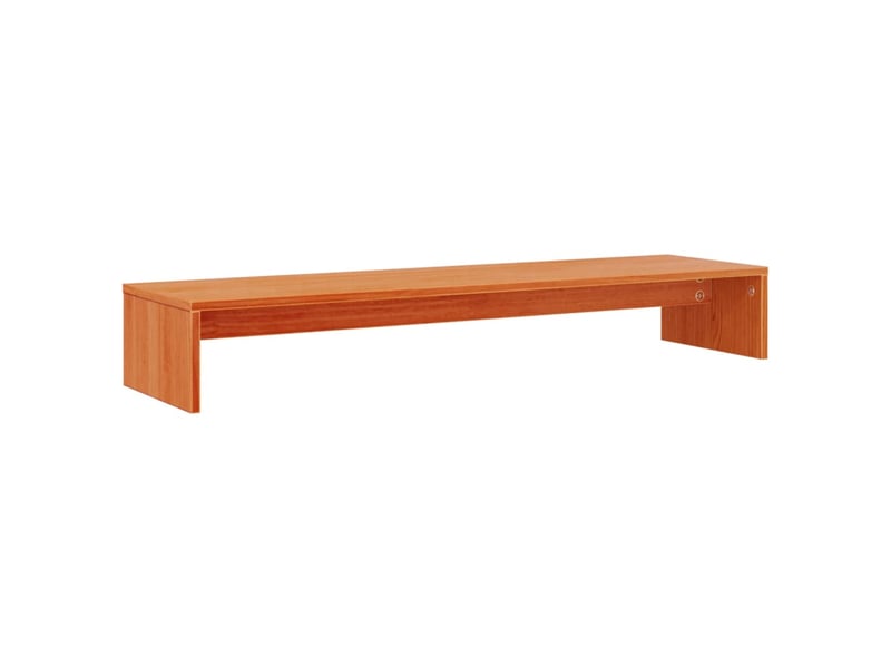 Support de moniteur miel 100 x 27 x 15 cm bois de pin solide brun 02_0029222  - Conforama D