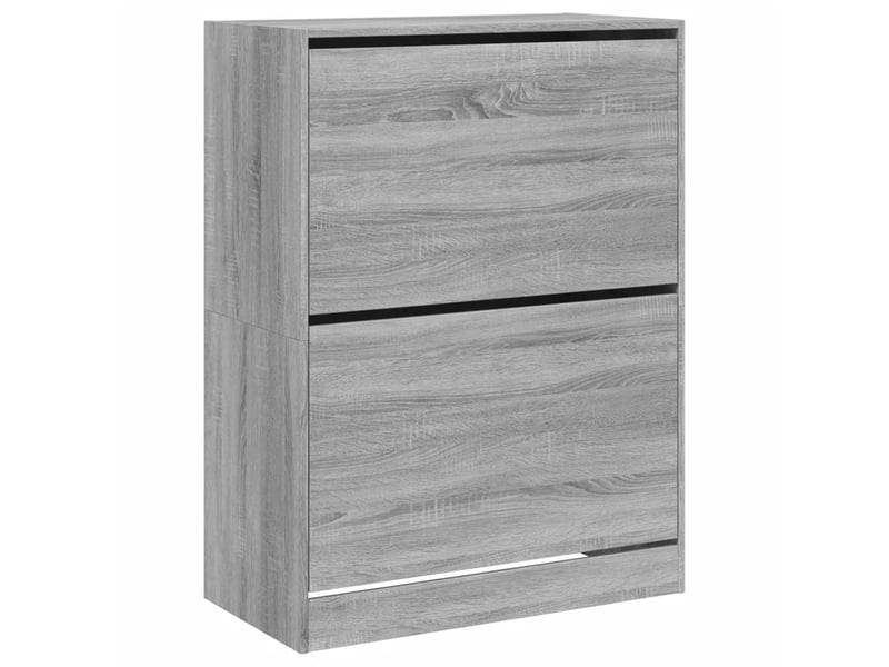  Meuble à chaussure | armoire à chaussures 2 tiroirs rabattables sonoma gris shl4808  - Conforama A