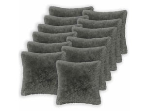 Lot de 12 coussins avec oreiller, coussins décoratifs heerlen vert clair fleece pv cf50149