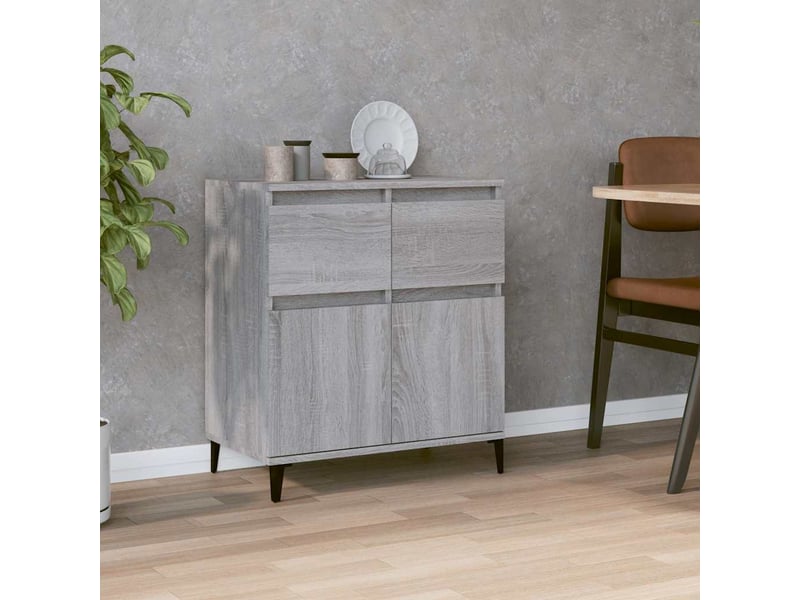  Buffet - bahut - meuble de rangement sonoma gris 60x35x70 cm bois d'ingénierie  - Conforama B