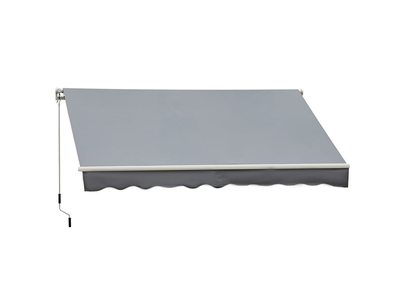  Store banne manuel rétractable 395 x 245 cm store exterieur terrasse avec manivelle, angle réglable 45°-85°  - Conforama B