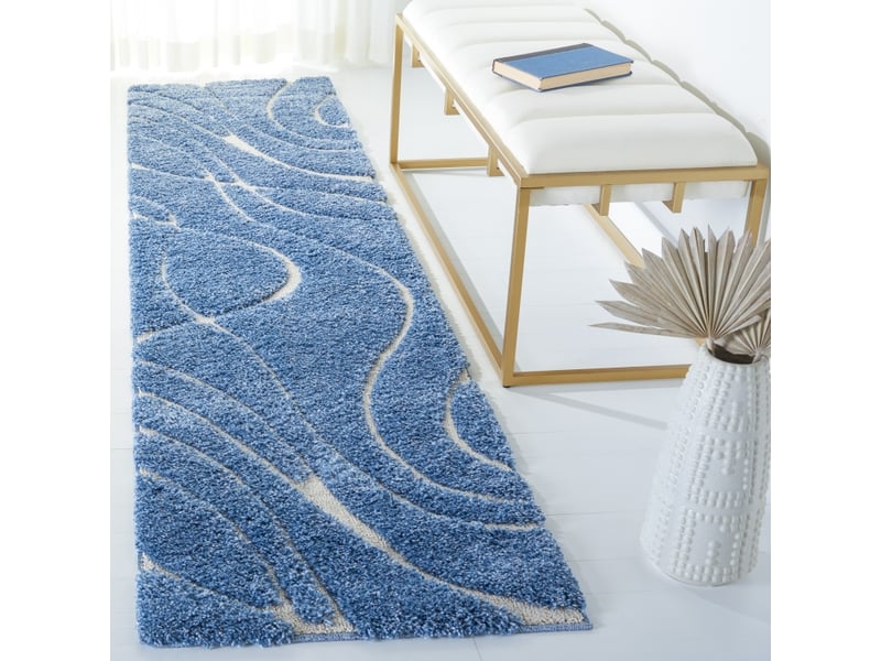  Tapis en polypropylène bleubeige, 69 x 213 cm  - Conforama B