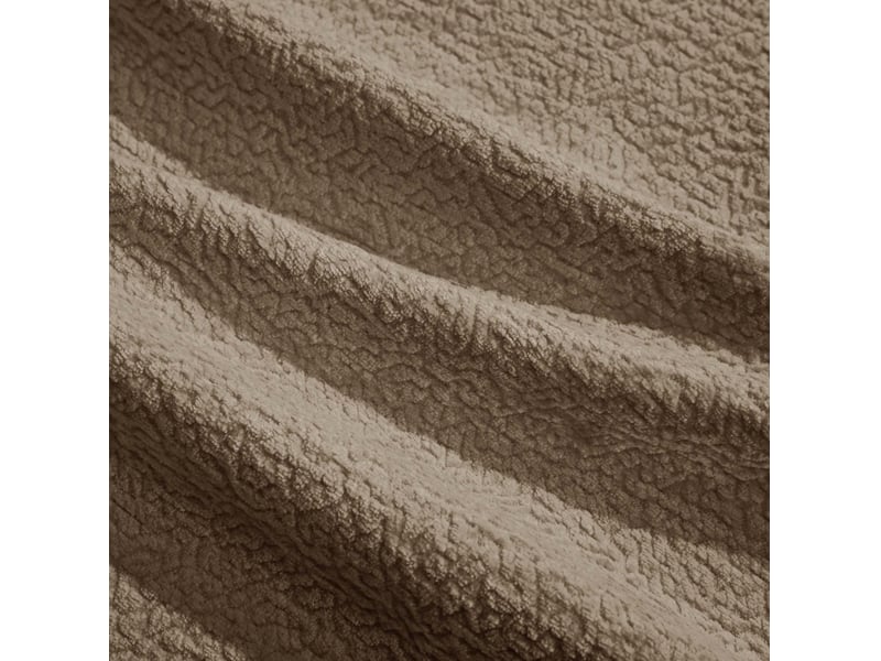  Canapé droit 3 places modulable en tissu marron avec 2 coussins déco, design matelassé pour le salon  - Conforama D