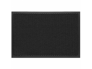 Paillasson d'entrée extérieur noir 43x76 cm, antidérapant et imperméable, idéal pour porte, jardin et terrasse