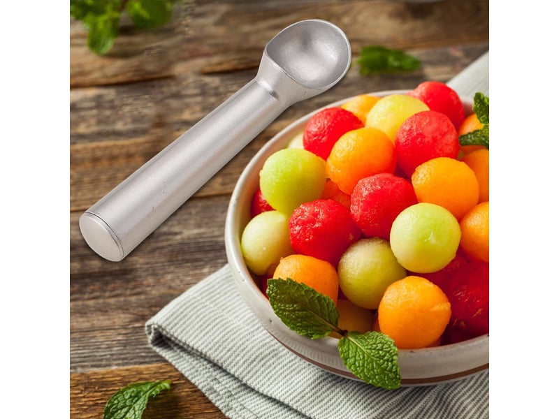  Cuillère à crème glacée avec manche confortable et facile à détacher, cuillère à crème glacée professionnelle en métal(argent)  - Conforama D
