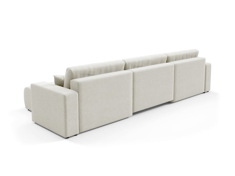 Canapé d'angle convertible molinio u creme - Conforama E