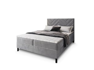 Lit avec rangement 180x200 cm <strong>MASSENO</strong> <strong></strong> coloris gris