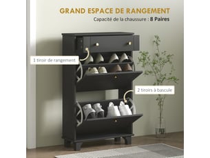 Etagère 60 cm coloris noir  