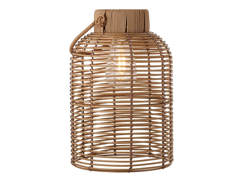  Lampe solaire d'extérieur brentford en polyrattan marron  - Conforama B