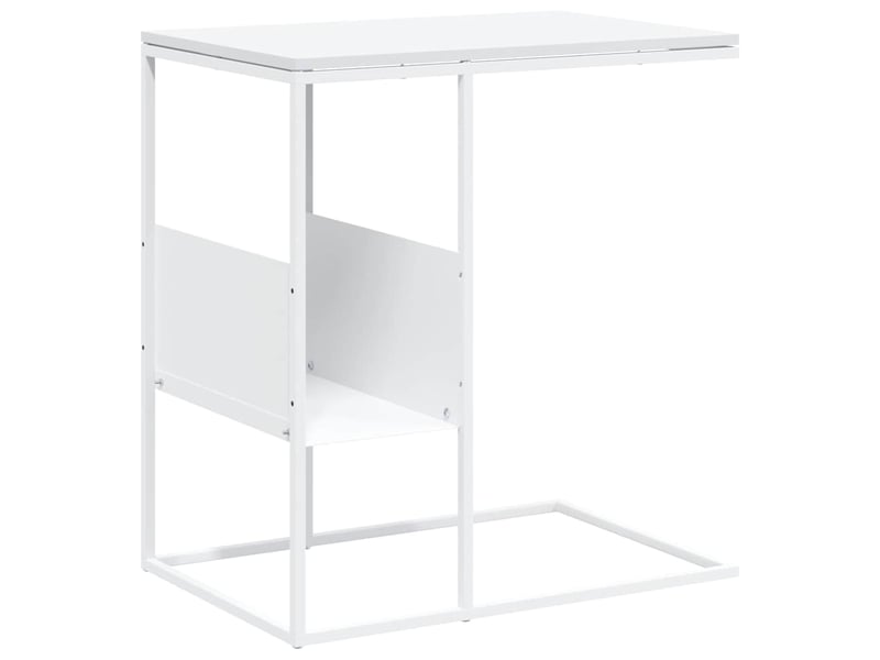  Table d'appoint | bout de canapé table basse blanc 55x36x59,5 cm bois d'ingénierie shl9817  - Conforama A