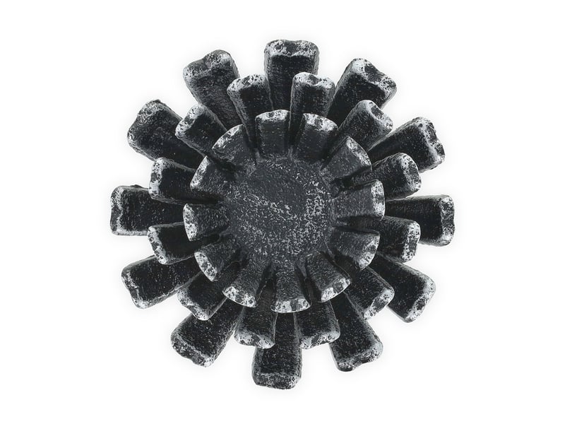  Lot de 2 porte-bougies en forme de fleur extérieur décoration jardin 6 x 13,5 cm en fonte noire 13_0012200  - Conforama D