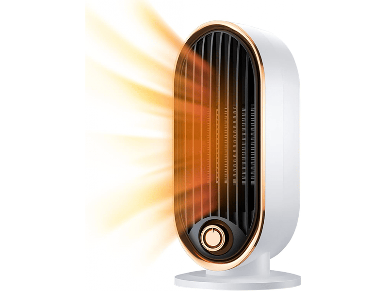  Chauffage de bureau 800 w, mini ventilateur électrique portable en céramique, chauffage et refroidissement personnels, 2 modes pour la maison, multicolore - 25.8 x 12.6 x 11.8 cm  - Conforama A