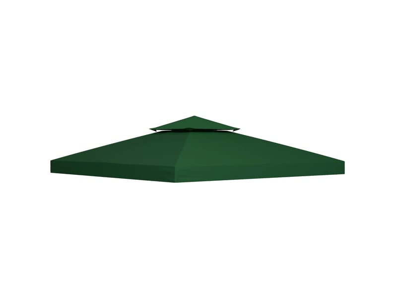  Toit de remplacement double 300x300 cm – vert – polyester déperlant avec 8 attaches autoagrippantes  - Conforama A