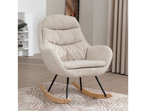 Fauteuil fixe <strong>MODENUIT </strong> Velours côtelé beige