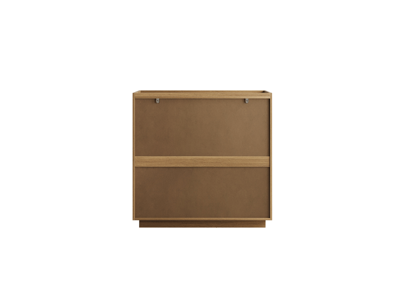  Commode 80x48x78 cm, pour salon, chambre, en mdf, meuble de chambre avec 3 tiroirs, couleur chêne  - Conforama A