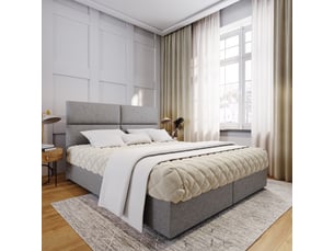 Lit avec rangement 160x200 cm <strong>MASSENO</strong>  <strong></strong> coloris gris