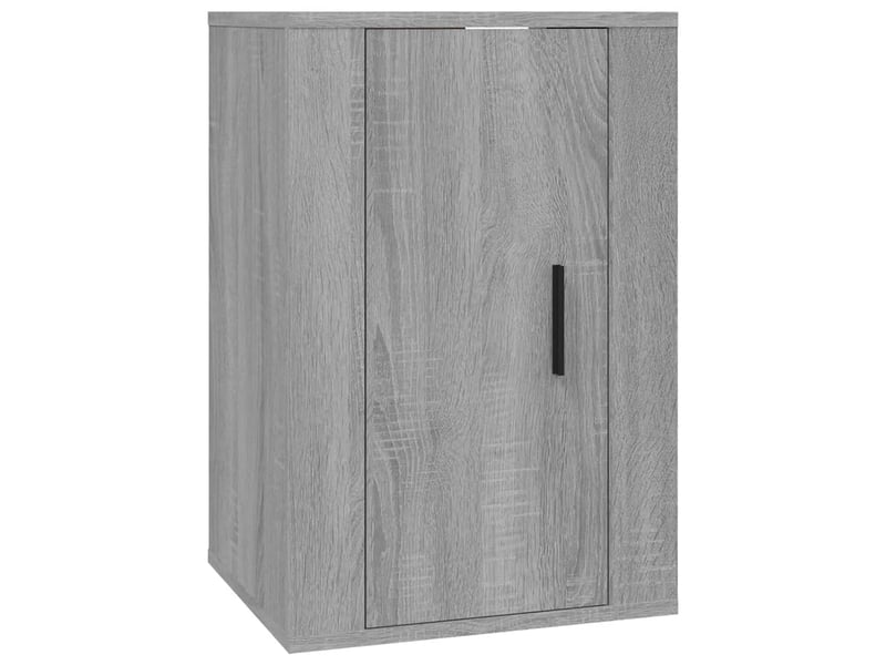  Lot de 2 meuble tv mural, meuble tv suspendu sonoma gris 40x34,5x60 cm  - Conforama D