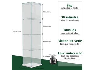 Vitrine coloris blanc - x39.8 cm