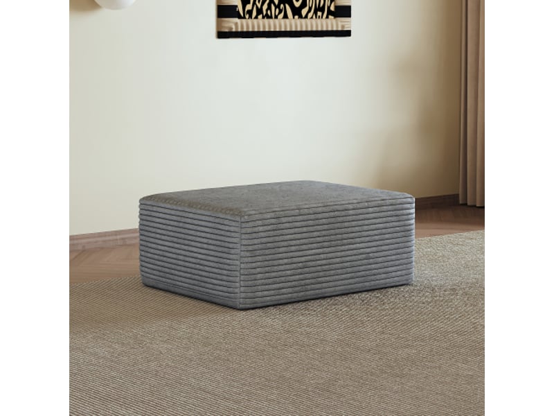  Pouf ottoman y165 gris - fauteuil de salon moderne, déco chic et d'appoint  - Conforama B