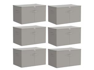 Boîte de rangement 6 pcs tissu intissé 55x35x32 cm 61,6 l shl2893