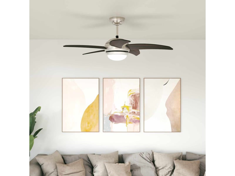  Vidaxl ventilateur de plafond avec lumière et télécommande ø 110 cm  - Conforama B