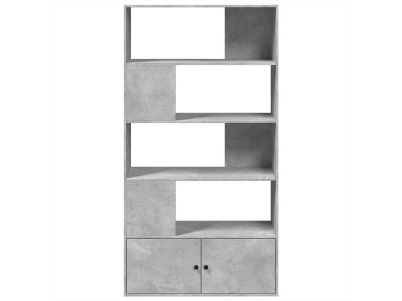  Bibliothèque, meuble de rangement salon gris béton 100x36x189 cm bois d'ingénierie  - Conforama C