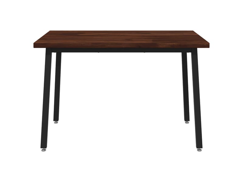  Table à manger moderne 120x70x75 cm bois d'acacia massif marron foncé et noir shl14498  - Conforama D