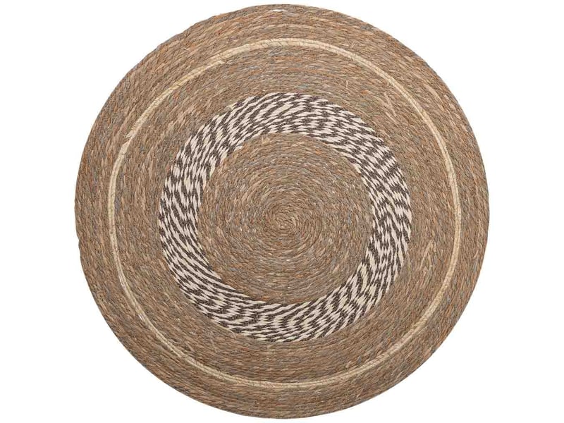  Brown natural fibre rug, d102x1h cm  - Conforama D