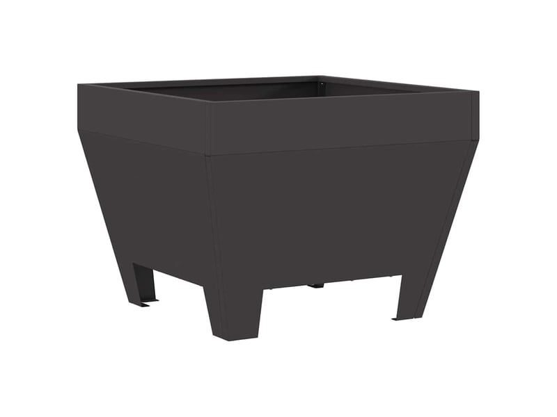  Brasero exterieur, foyer noir 50x50x38 cm acier patiné  - Conforama A