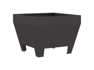 Brasero exterieur, foyer noir 50x50x38 cm acier patiné