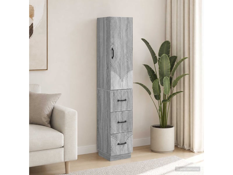 Ensemble de meubles 2 pcs, rangement de salon 33 x 34,5 x 87 cm bois d'ingénierie shl4112 - Conforama B