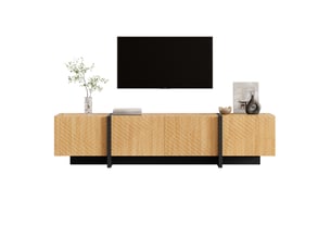 Meuble tv coloris naturel 187 cm OKWISH  