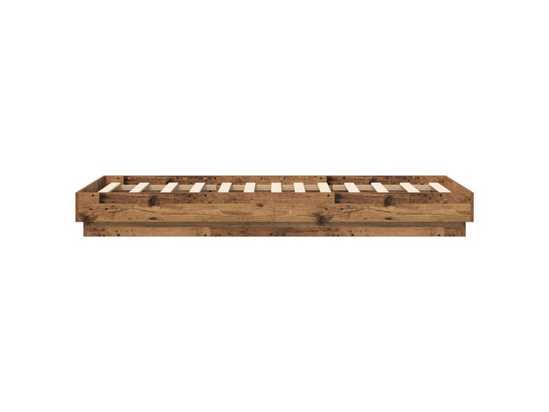  Lit simple- lit adulte -  cadre de lit au sol bois ancien 80 x 200 cm bois d'ingénierie  - Conforama D