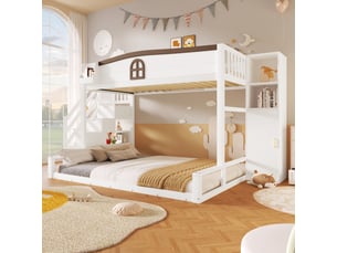 Lit superposé 140x200 cm IKSETERA TRADING LTD coloris blanc